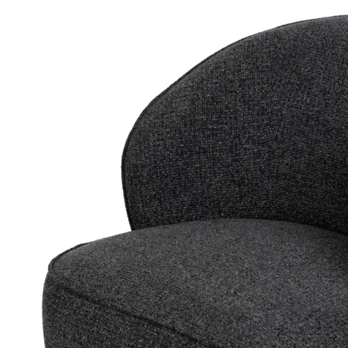 Fauteuil Cosy Uni Gris Marbré Polyester Pin Sylvestra