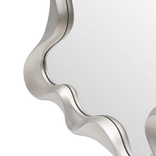 Miroir Mural Moderne Couleur Argent 90 X 70 Cm Ovide