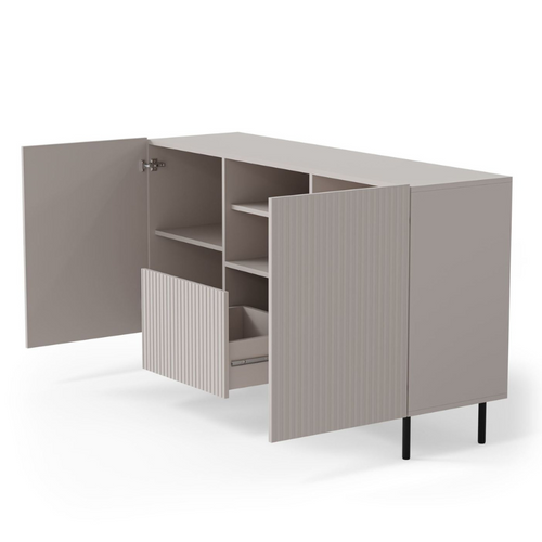 Buffet Bas Cachemire 150 Cm - 2 Portes 1 Tiroir Et Niche Rotterdam