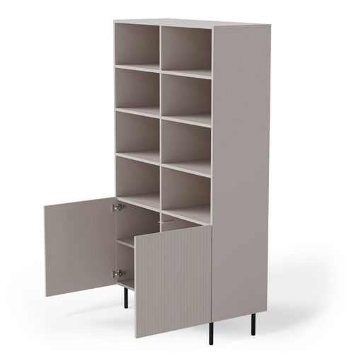 Buffet Haut Couleur Cachemire Avec 2 Portes Et Niches De Rangement Rotterdam