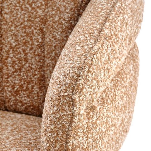 Chaise Pivotante Cannelle En Tissu Avec Pieds En Métal Lana