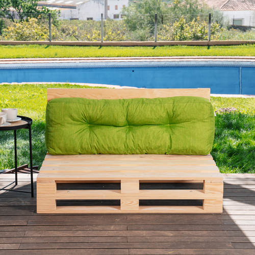 Coussins Palette Dossier En Polyester 120x40x15 Cm Vert