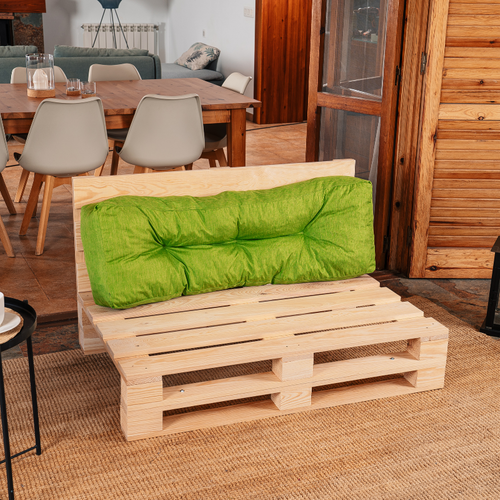 Coussins Palette Dossier En Polyester 120x40x15 Cm Vert