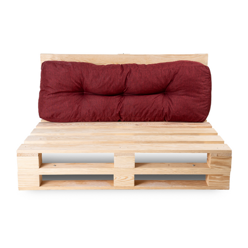 Coussins Palette Dossier En Polyester 120x40x15 Cm Rouge