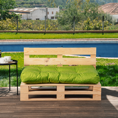 Coussins Palette Assise En Polyester 120x80x15 Cm Vert