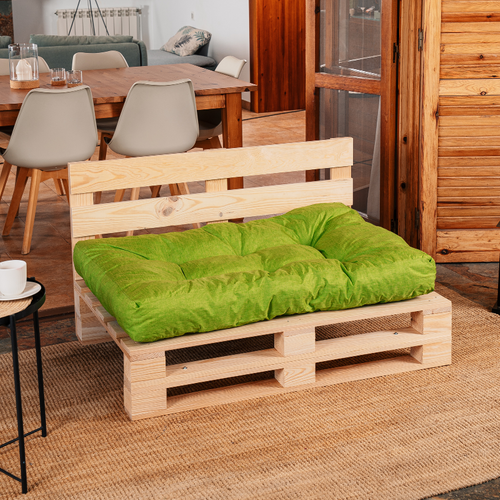 Coussins Palette Assise En Polyester 120x80x15 Cm Vert