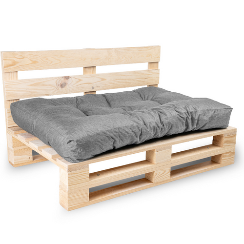 Coussins Palette Assise En Polyester 120x80x15 Cm Gris