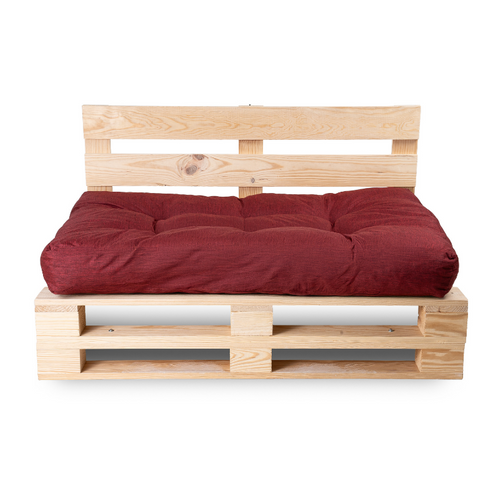 Coussins Palette Assise En Polyester 120x80x15 Cm Rouge