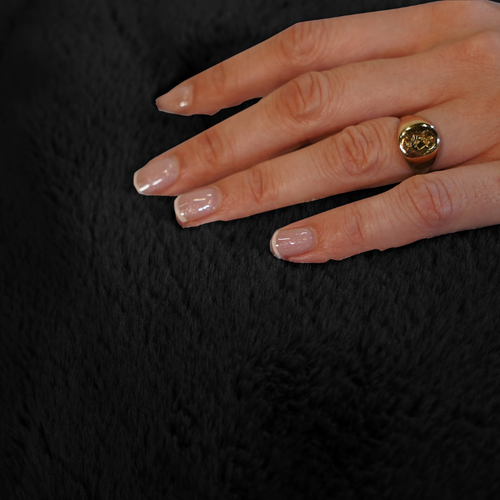 Pouf Long Géant Déhoussable Fausse Fourrure Noir 160 Cm