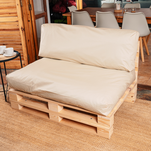 Coussins Palette Déhoussable Imperméable Lot Beige