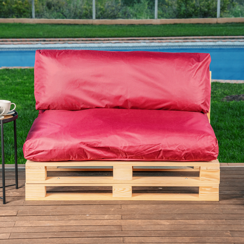 Coussins Palette Déhoussable Imperméable Lot Rouge