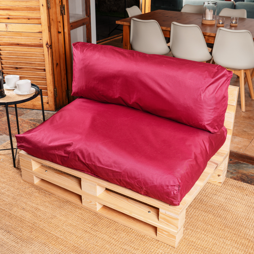 Coussins Palette Déhoussable Imperméable Lot Rouge