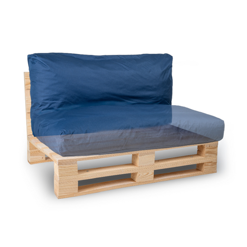 Coussin Palette Déhoussable Imperméable 120 X 60 Cm Bleu