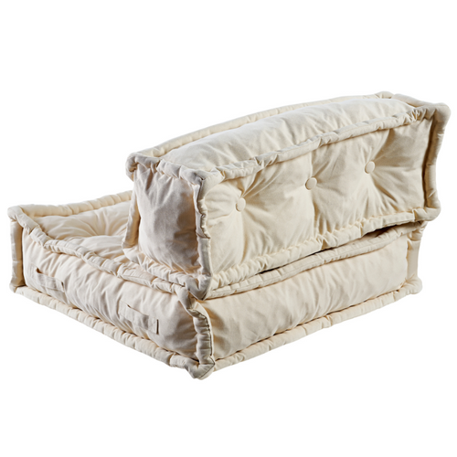 Coussin De Sol Dossier 95x40 Cm Beige