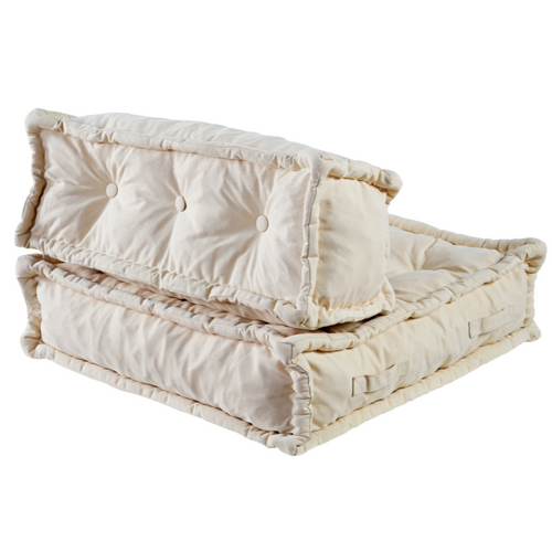 Coussin De Sol Dossier 95x40 Cm Beige