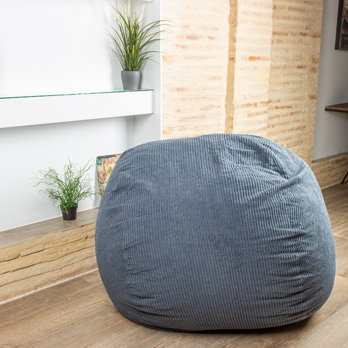 Pouf Lit Convertible 2en1 Bleu Foncé