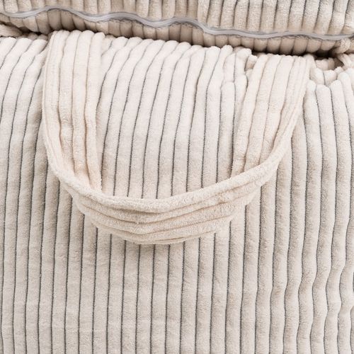 Coussin De Lecture Déhoussable En Velours Côtelé 80x50x70 Cm Blanc