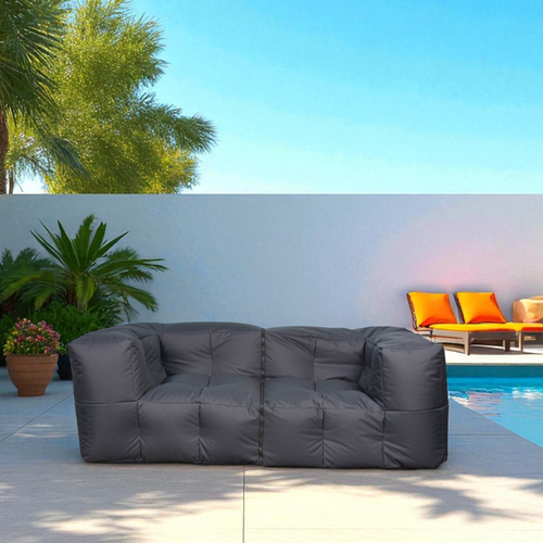 Canapé Modulable Extérieur Imperméable 90 X 180 Cm Gris Foncé