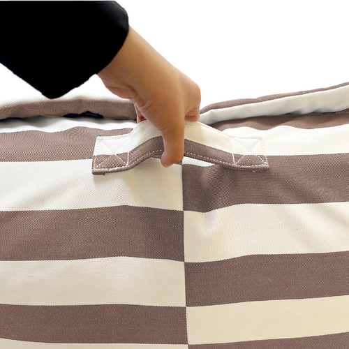 Pouf Extérieur Rayures - 85x85x75 Cm