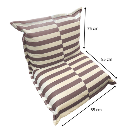 Pouf Extérieur Rayures - 85x85x75 Cm