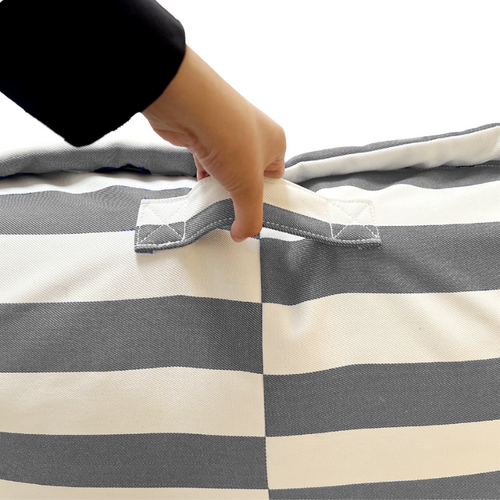 Pouf Extérieur Rayures - 85x85x75 Cm