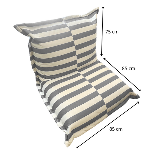 Pouf Extérieur Rayures - 85x85x75 Cm