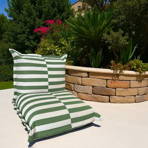 Pouf Extérieur Rayures - 85x85x75 Cm