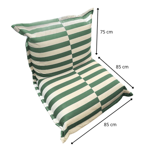 Pouf Extérieur Rayures - 85x85x75 Cm