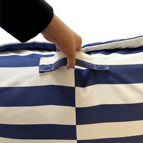 Pouf Extérieur Rayures - 85x85x75 Cm