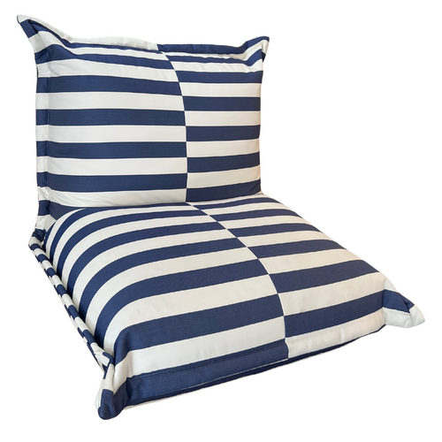 Pouf Extérieur Rayures - 85x85x75 Cm