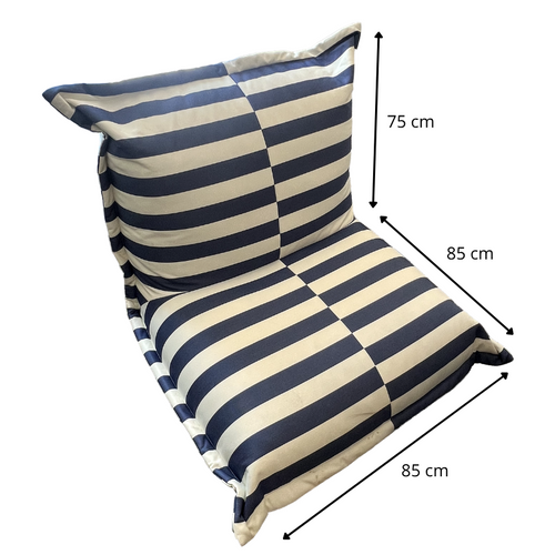 Pouf Extérieur Rayures - 85x85x75 Cm