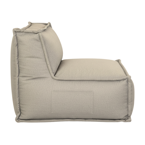 Module Central Pour Canapé Modulable Effet Lin Bananair 90x82 Cm Beige