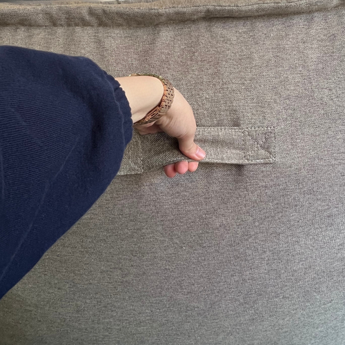 Module Central Pour Canapé Modulable Effet Lin Bananair 90x82 Cm Beige