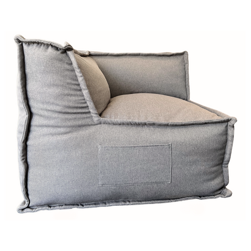 Module D'angle Réversible Pour Canapé Modulable En Effet Lin Bananair 90x90 Cm Beige