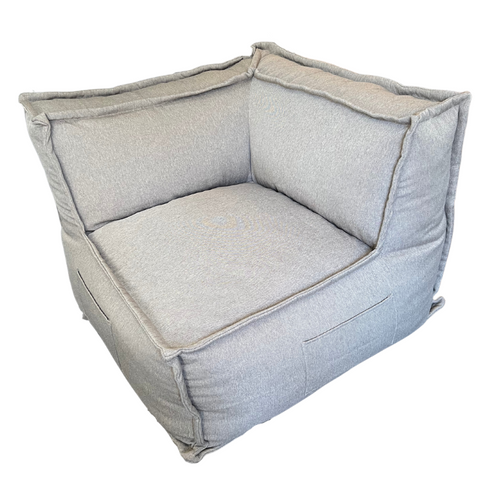 Module D'angle Réversible Pour Canapé Modulable En Effet Lin Bananair 90x90 Cm Beige