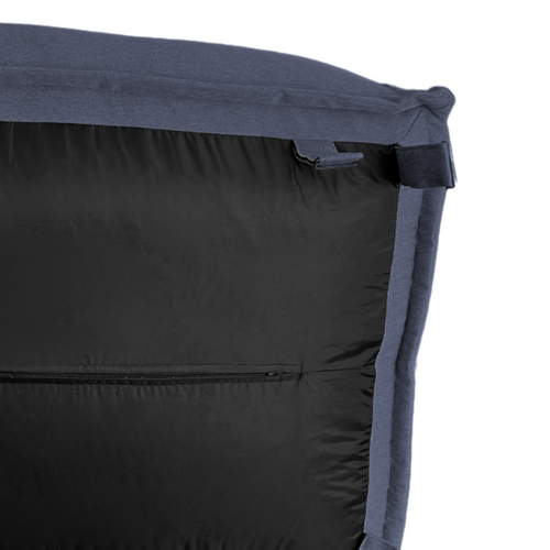 Module Méridienne Pour Canapé Modulable Effet Lin Bananair 80x60 Cm Gris Foncé