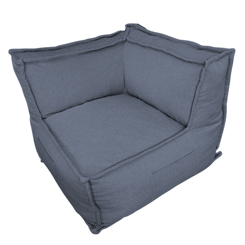 Module D'angle Réversible Pour Canapé Modulable En Effet Lin Bananair 90x90 Cm Gris Foncé
