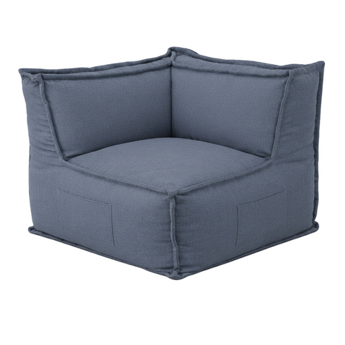 Module D'angle Réversible Pour Canapé Modulable En Effet Lin Bananair 90x90 Cm Gris Foncé