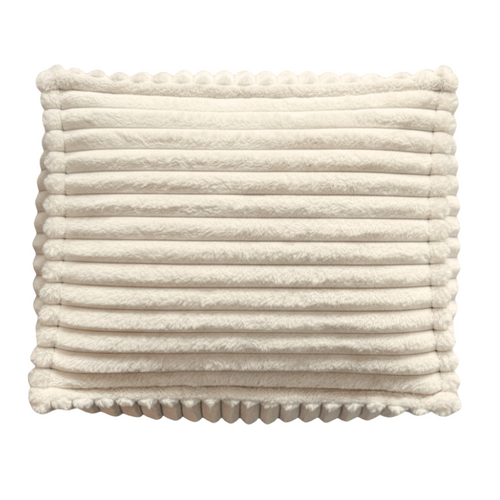 Module Méridienne Pour Canapé Modulable Fourrure Côtelée 80x60 Cm Beige