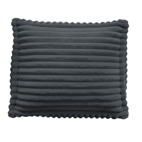 Module Méridienne Pour Canapé Modulable Fourrure Côtelée 80x60 Cm Gris Foncé