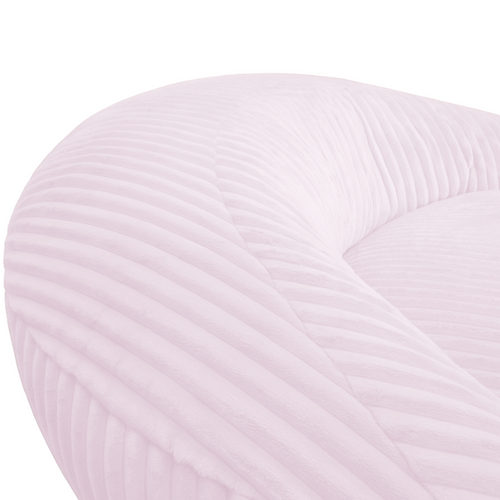 Pouf XXL Déhoussable En Velours Côtelé 110x100 Cm Rose