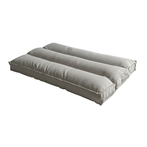 Futon Déhoussable En Velours Côtelé 90x190 Cm Gris Clair