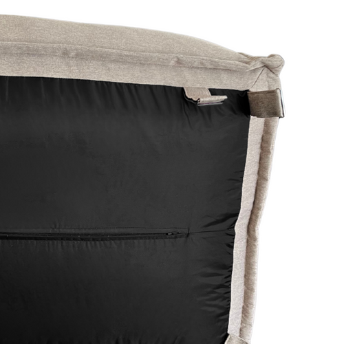 Canapé Modulable 3 Places En Effet Lin 90x262 Cm Beige