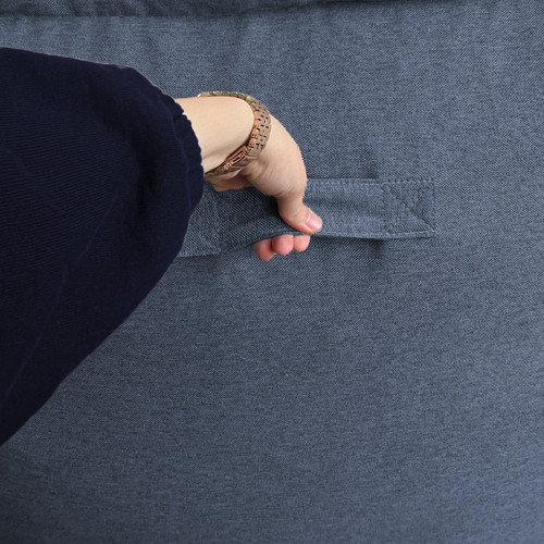 Canapé Modulable 3 Places En Effet Lin 90x262 Cm Gris Foncé