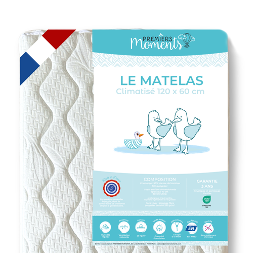 Matelas Lit Bébé 60x120 Cm - Climatisé
