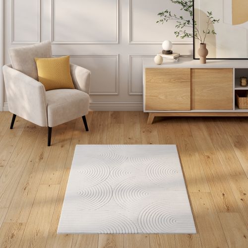 Tapis 100x150 cm CIRCLE Blanc