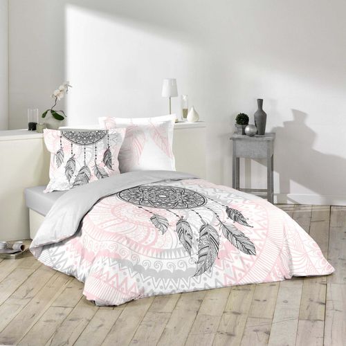 Ensemble Housse De Couette 220x240 Cm Namaste + Drap Housse 140x190 Blanc