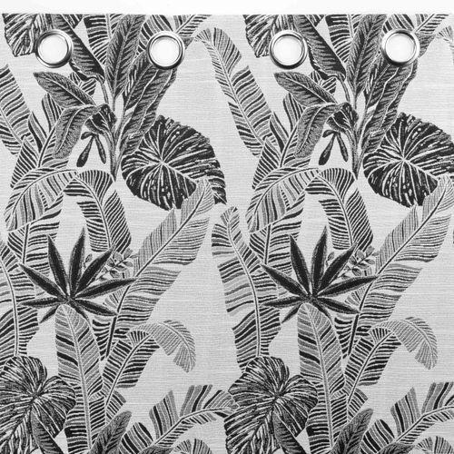 Lot De 2 Rideaux En Jacquard à Oeillets 140 X 260 Cm Faggy Noir