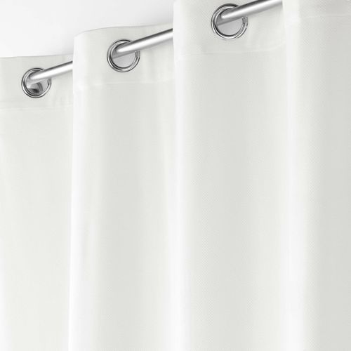 Lot De 2 Rideaux Tamisants à Oeillets 140 X 260 Cm – Velours Relief Velouriane Blanc