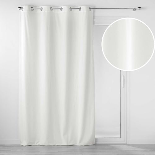Lot De 2 Rideaux Tamisants à Oeillets 140 X 260 Cm – Velours Relief Velouriane Blanc